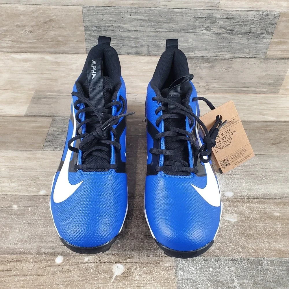 Nike Alpha Menace 4 Shark Mens Shoes Sz 13 Blue‎ Bright White Football Cleats